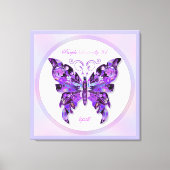Paarse vlinder 31 Notitieboek Canvas Afdruk (Voorkant)