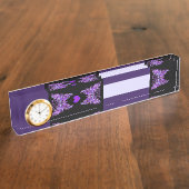 Paarse vlinder 31 Notitieboek Naambordje (Zijkant)