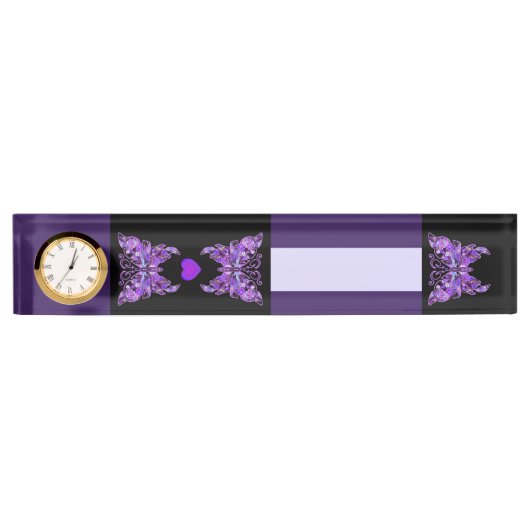 Paarse vlinder 31 Notitieboek Naambordje (Voorkant)