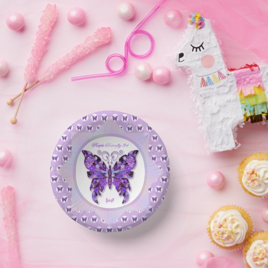 Paarse vlinder 31 papieren kommen (Feest)