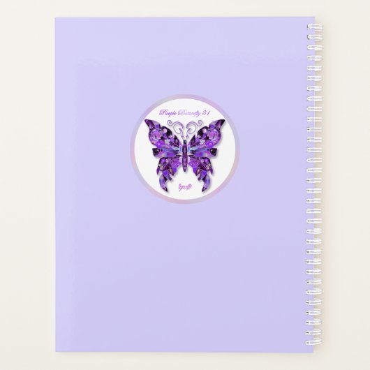 Paarse vlinder 31 planner (Achterkant)