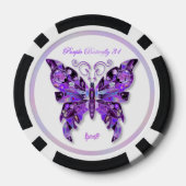 Paarse vlinder 31 poker chips (Achterkant)