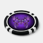 Paarse vlinder 31 poker chips (Enkel)