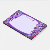 Paarse vlinder 31 post-it® notes (Schuin)