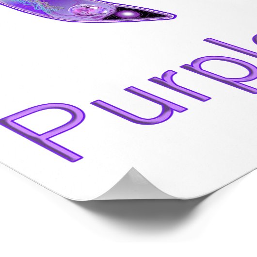 Paarse vlinder 31 Poster (Hoek)