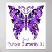 Paarse vlinder 31 Poster (Voorkant)