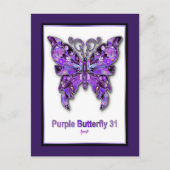Paarse Vlinder 31 Postkaart (Voorkant)