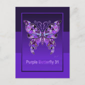 Paarse Vlinder 31 Postkaart (Voorkant)