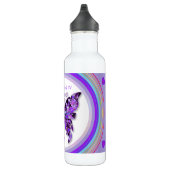 Paarse vlinder 31 Roestvrij stalen flesje Waterfles (Rechts)