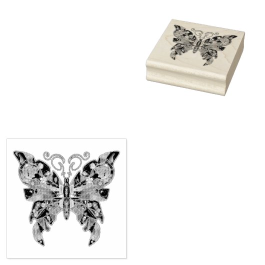 paarse vlinder 31 rubberstempel (Gestempeld)