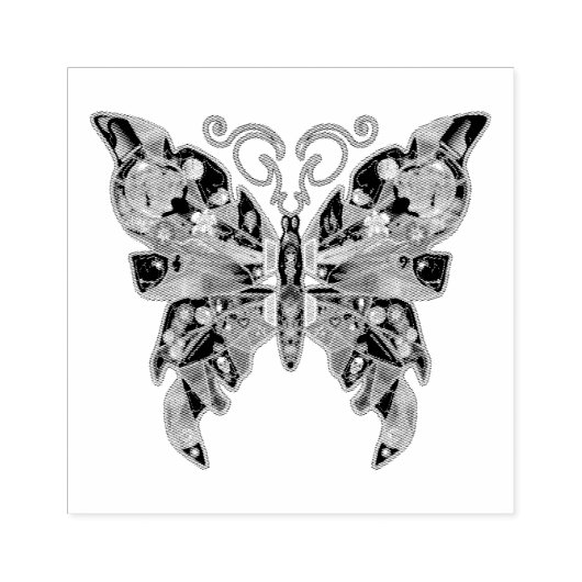 paarse vlinder 31 rubberstempel (Afrduk)