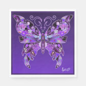 Paarse vlinder 31 servet (Voorkant)