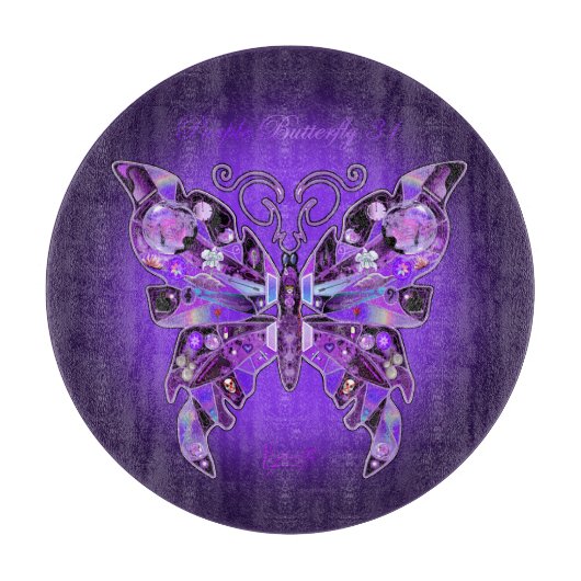 Paarse vlinder 31 snijplank (Voorkant)