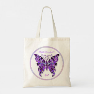 Paarse vlinder 31 tote bag