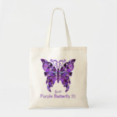 Paarse vlinder 31 tote bag (Voorkant)