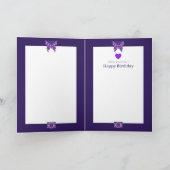 Paarse Vlinder 31 verjaardagskaart Kaart (Binnen)