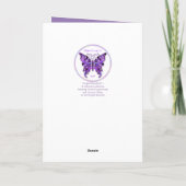 Paarse Vlinder 31 Verjaardagskaart Kaart (Achterkant)
