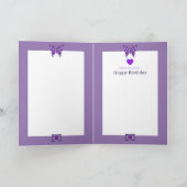 Paarse Vlinder 31 Verjaardagskaart Kaart (Binnen)
