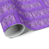 Paarse vlinder 31 Verpakkingspapier Cadeaupapier (Rol Hoek)