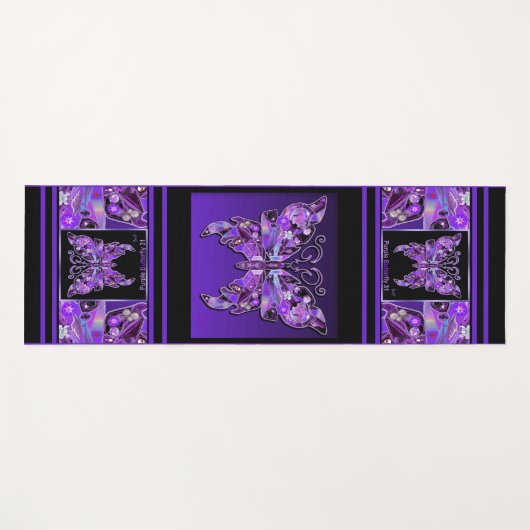Paarse vlinder 31 yogamat (Voorkant (horizontaal))