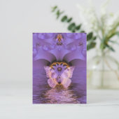 Paarse vlinder Abstract Briefkaart (Staand voorkant)
