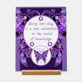 paarse vlinder acryl bord (Voorkant)