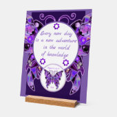 paarse vlinder acryl bord (Hoek)