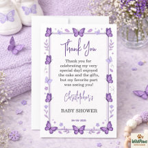 Paarse Vlinder Baby Meisje Baby Shower