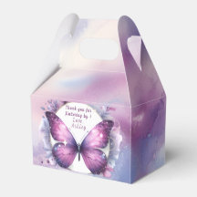 Paarse Vlinder Baby Shower Bedankt