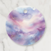 Paarse Vlinder Baby shower Dank u Bedankjes Labels (Achterkant)