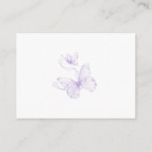Paarse Vlinder Baby shower Luier Raffle Informatiekaartje (Achterkant)