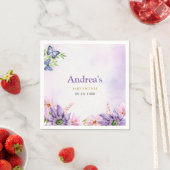 Paarse vlinder Baby shower servet (Insitu)