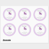 Paarse Vlinder Baby shower Sticker (Vel)