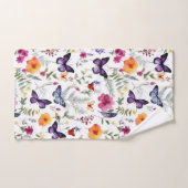Paarse Vlinder Badhanddoekenset Bad Handdoek (Handdoek)