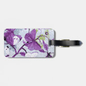 Paarse vlinder bagagelabel (Achterkant horizontaal)