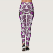 Paarse vlinder batik gemusterde leggings (Achterkant)
