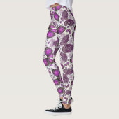 Paarse vlinder batik gemusterde leggings (Links)