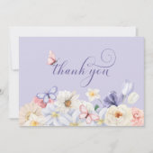 Paarse vlinder bedankkaart (Voorkant)