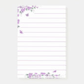 Paarse vlinder bloem post-it® notes (Voorkant)