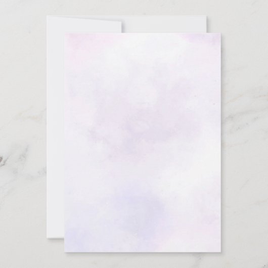 Paarse vlinder bloemenmeisje Baby shower Kaart (Achterkant)