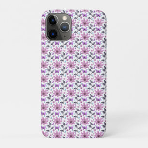 Paarse Vlinder Bloemmotief Cute Cottagecore  Case-Mate iPhone Case