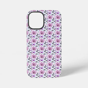 Paarse Vlinder Bloemmotief Cute Cottagecore iPhone 12 Mini Hoesje