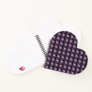 Paarse Vlinder Bloemmotief Cute Cottagecore Notitieboek