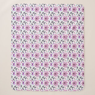 Paarse Vlinder Bloemmotief Cute Cottagecore  Sherpa Deken
