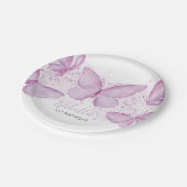 Paarse vlinder-Bord Papieren Bordje (Gekanteld)