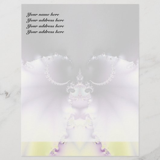 Paarse vlinder briefhoofd (Voorkant)