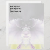 Paarse vlinder briefhoofd (Voorkant / Achterkant)