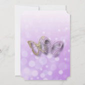 Paarse Vlinder bruiloft uitnodigingen (Achterkant)