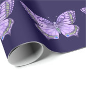 Paarse vlinder cadeaupapier (Rol Hoek)