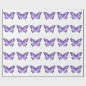 Paarse vlinder cadeaupapier (Vlak)